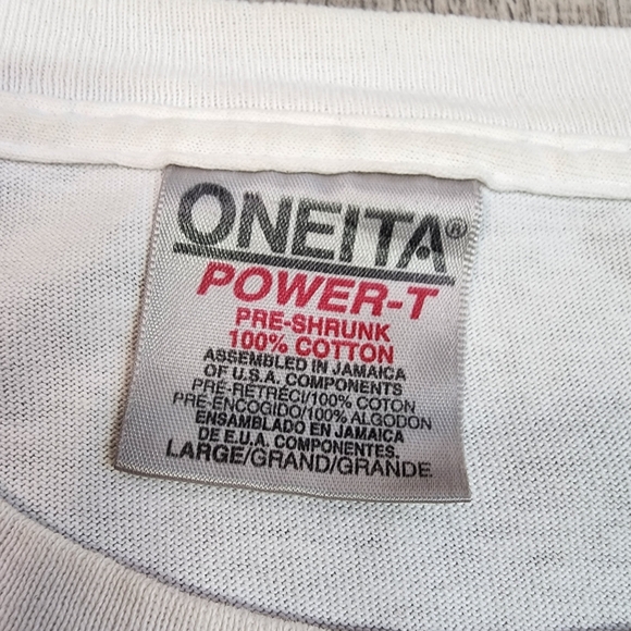 HOOTERS Fire Department Graphic White T Shirt Distressed Men's Large - Picture 7 of 14